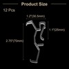 sourcing map 12Pcs 64mm Clear Valance Clips, Hidden Window Blind