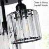 PAUFUL Crystal Semi Flush Mount Ceiling Light,3-Light Modern Close to