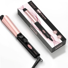 FARERY Mini Curling Iron Travel Size 1 Inch, Dual Voltage, Travel Size Curling Iron with Storage Bag - Style: 1 Inch (Rose Gold)