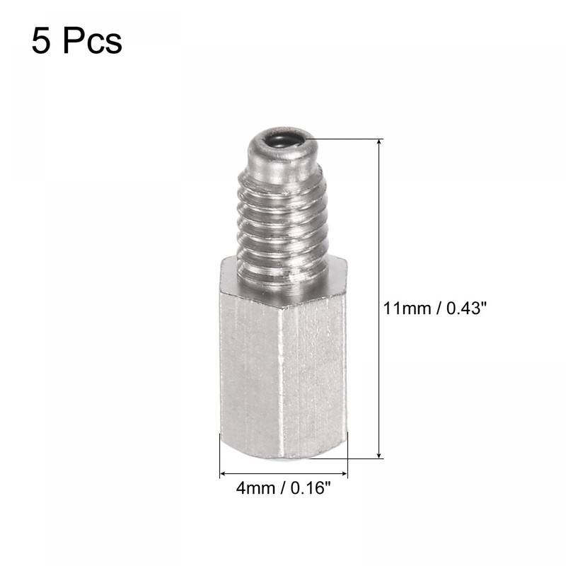 uxcell Brass Straight Grease Fitting M3 x 0.5mm Thread Hydraulic
