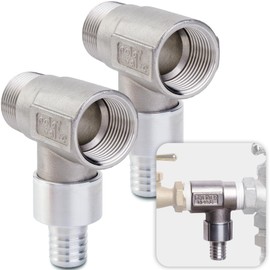 Polar Valve Outdoor Faucet Freeze Protection (T-Type, 2 Unit), Auto Temperature Control, Stainless Steel and Nitinol for Winter, Easy Installation, Water-Saving Solution