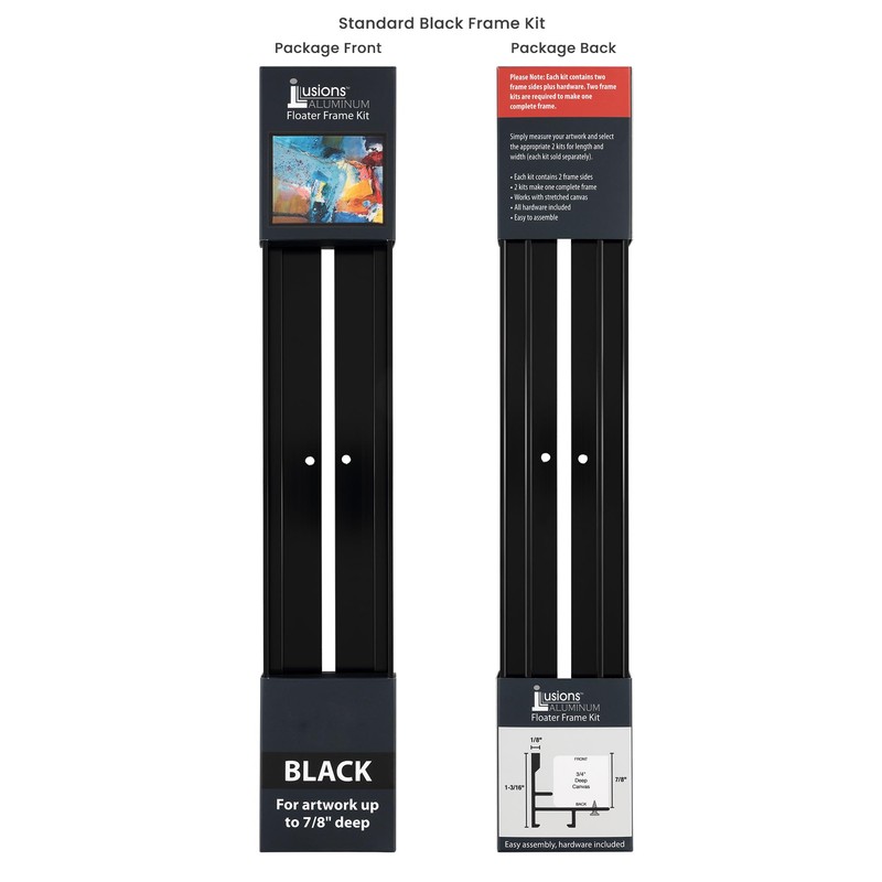 Creative Mark Illusions Metal Floating Frame Kit Pairs for Canvas