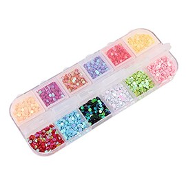 12 Colours Mixed Colourful Ultra-Shiny Ultra Slim Nail Patches