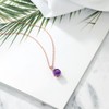 Gem Stone King 18K Rose Gold Plated Silver Amethyst and
