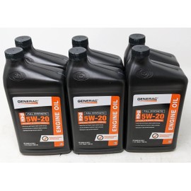 Generac A0001412874 5W20 Full Synthetic Engine Oil Quart (Pack of 6)