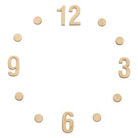 PATIKIL Wooden Clock Numbers Kit, 0.98inch Self Adhesive Clock Numbers Accessories for DIY Digital Clock Number Replacement Parts, Arabic Numerals/Vertical dots
