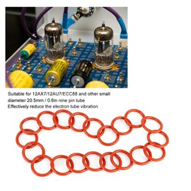 Aramox Tube Damper, 20pcs Tube Damper Silicone Rings Fit for 12AX7 12AU7 12AT7 12BH7 EL84