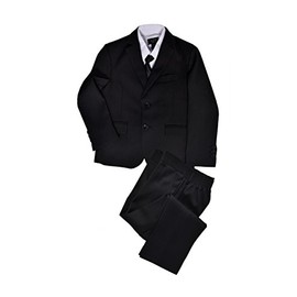 Boy's Premium Regular Fit and Husky Fit Suits - Many Colors (14, Black Husky)