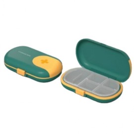 portable cutting pill case green 2ea