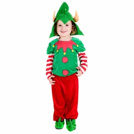 Fun Shack Toddler Elf Costume, Elf Outfit Toddler, Christmas Elf Costume Kids Boys Girls, Elf Costume Toddler 1-2 Years