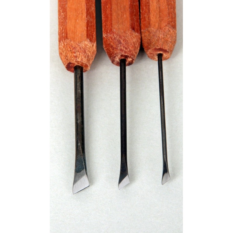 Dockyard Micro Tools Skew Set (3 Pieces) For Wood Carving