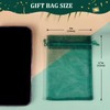 Hopttreely 100PCS Dark Green Organza Bags, 4X4.72 inch Mesh Bags