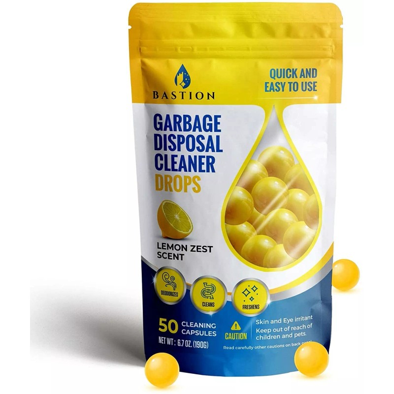 Bastion Garbage Disposal Cleaner and Deodorizer Drops by Bastion