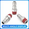 ChillWaves Automotive T-Style Air Plug, 1/2" NPT Male Pneumatic Plugs,