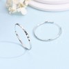 Hoop Earrings 925 Silver for Women, Hypoallergenic Large Silver Hoop