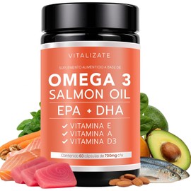 Omega 3 Platinum - Suplemento Potenciado (Fish Oil, Aceite de Salmon, EPA + DHA) - Fórmula de Omegas Avanzada - DHA y Omega 3 Fish Oil Certificado Con 60 Cápsulas