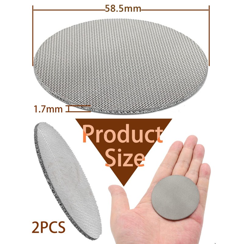 2 PCS 58.5mm Puck Screen Coffee Filter Keep Shower Screen
