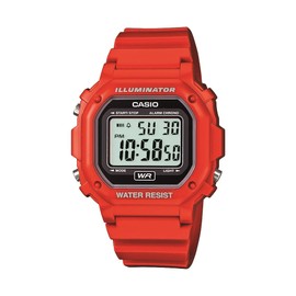 Casio Unisex F-108WHC-4ACF Classic Red Resin Band Watch
