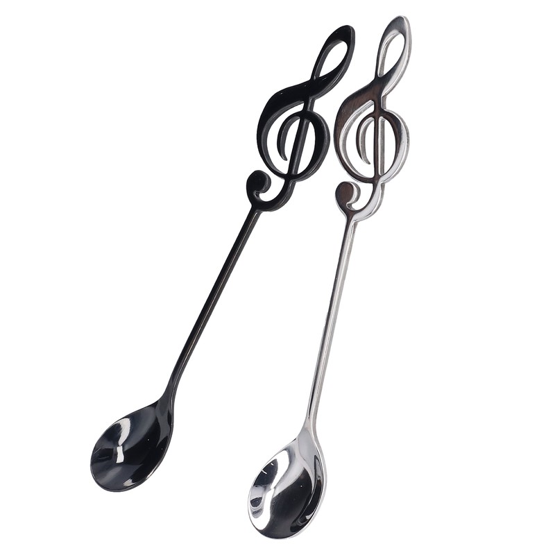 304 Stainless Steel Spoon Innovative Musical Notes Stirring Spoon for