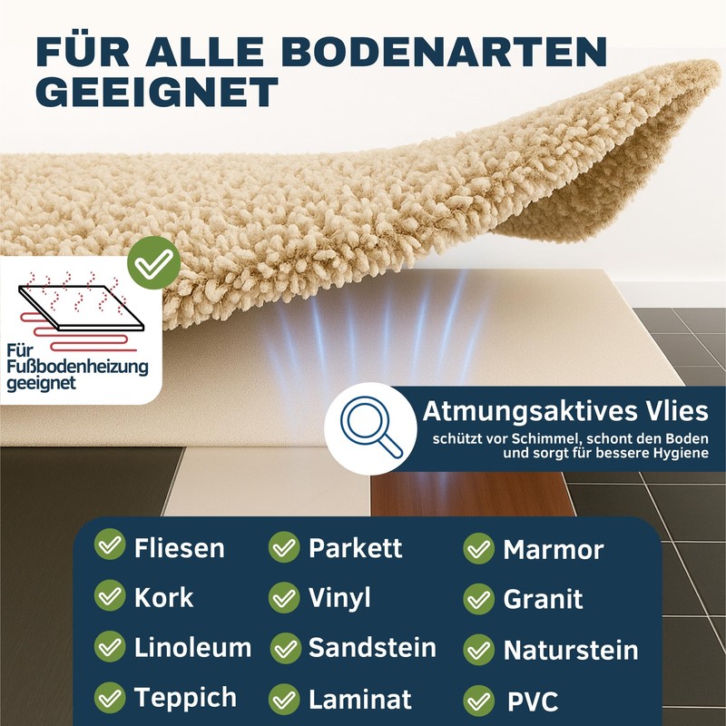 Carpet Non-Slip Underlay 60 x 130 cm Made in Germany