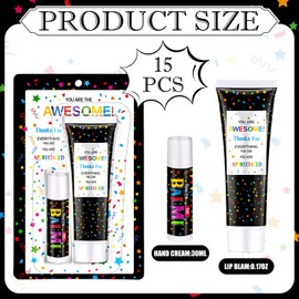 15 Pack Christmas Lip Balm Hand Cream Gift Bulk Staff Employee Appreciation Team Thank You Gift You're Awesome Xmas Appreciation Party Favor Christmas Stocking Stuffers for Women Men