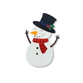 Roeda Brighten Your Life 14195w Cheery Snowman with Top hat with Holly and Scarf Magnet