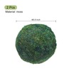 MECCANIXITY 2 Pcs Moss Balls 5.9 Inch Green Decorative Moss