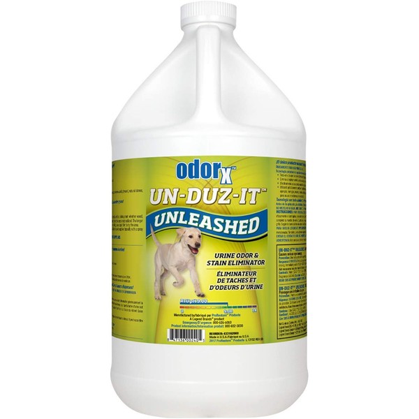 ODORx Un-Duz-It Unleashed Pet Stain Remover and Odor Eliminator, Removes Urine, Feces and Vomit Stains, 1 Gal