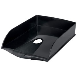 Leitz Letter Tray, A4, 100% Recyclable, CO2 Compensated, Blue Angel Certified, Recycled Series, Black, 53240095