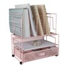 BLU MONACO Pink Workspace Desk Organizer and Accessories Desktop Rack