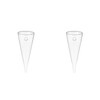 YARNOW 2pcs Clear Circular Cone Glass Wall Hanging Vase, 3.5