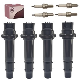 Ignition Coil w/Spark Plug For Yamaha FZ1 2006-2014 FZS1 2015 YZF-R1 2002-2006 YZF-R6 2006-2007 Vmax 1700 2009-2020 13S-82310-00-00 2C0-82310-00-00 4C8-82310-00-00 5VY-82310-00-00 5PW-82310-00