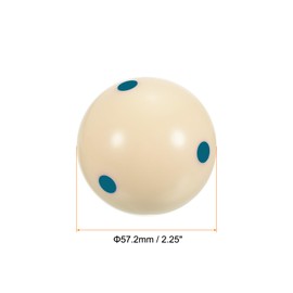 PATIKIL 2-1/4" Pool-Billiard Cue Ball with Blue 6 Dots, 2 Pack Pro Cup Cue Ball Practice Training Pool Ball for Billiard Room Game Room, Beige