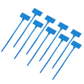 sourcing map 250pcs Marker Cable Zip Ties, 2.5x100mm Self-Locking Nylon Labels Zip Tie Wraps, Wire Tags Ties Straps for Indoor and Outdoor,Blue