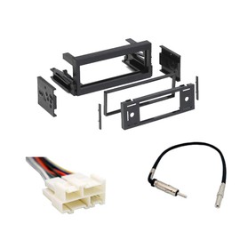 Harmony Audio Compatible with Chevy Silverado Pickup 1999 2000 2001 2002 Single DIN Stereo Harness Radio Dash Kit Acrylonitrile Butadiene Styrene Black