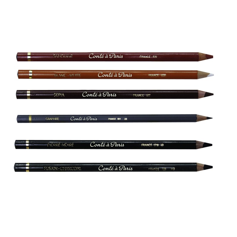 Conté à Paris Charcoal HB and 2B Drawing Pencils (Pack