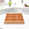 DOITOOL Wood Serving Tray Divided Serving Platter 9- Compartment Organizer