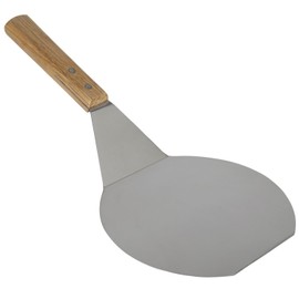 Extra-Large Stainless Steel Wide Spatula Turner Strong Wooden Handle - Dishwasher Safe Kitchen Utensil - Heavy Duty Oversized Metal Lifter Grilling, Cooking, Baking Cake & Cookies pancake spatula