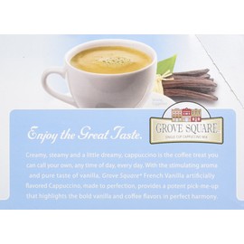 Grove Square Cappuccino Cups, French Vanilla, Single Serve Cup for Keurig K-Cup Brewers, 24 Count (Pack of 2)