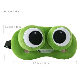 HXINFU Cute Frog Sleeping Mask with Eyes Open Funny Sleep Mask with Big Eyes for Women