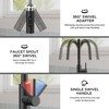 FORIOUS Black Kitchen Faucet with Pull Down Sprayer, Modern Single