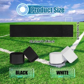 Mabor 4 PCS Soccer Shin Guard Straps for Kids Adult Shin Pad Holders Shinguard Stays, Sports Guard Stay for Youth Kicking Ball Running, Black & White