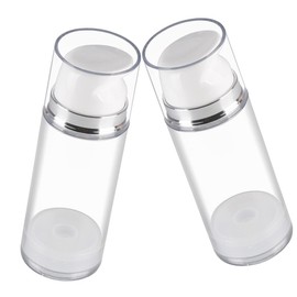 FELTECHELECTR 2pcs Pressing Type Lotion Sub Package Containers Portable Toiletries Bottles Cream Pump