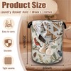 Blue Bird Cardinal Pine Laundry Baskets,Laundry Hamper,Storage Basket with Handles