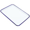 Kichvoe White Enamel Baking Cookie Sheet, Enamelware Roll Pan Ceramic