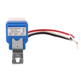 TVETE AS-10 Street Light Auto Light Sensor Switch Auto Flasher DC 12V Auto On/Off for Lighting Fixtures Day and Night Detection Control Brighten Auto Off Waterproof Rainproof