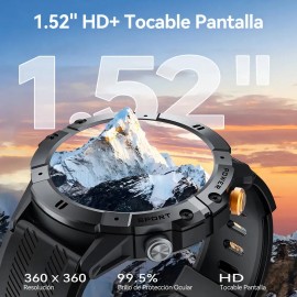 Smartwatch Reloj Inteligente Cubot C29 Resistente Al Agua 10m Llamadas Bluetooth Reloj Militar Negro Mesh