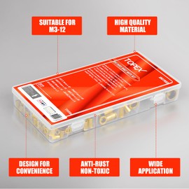 TOPEX Rivet Bolt Steel Rivets Tool Zinc Plated Steel Flange Blind Nutserts Flat Zinc M3 M4 M5 M6 M8 M10 M12 wuth Storage Case for Belts Wallets Collars Leather DIY Craft Supplies