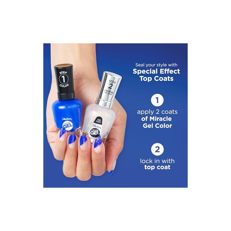 Sally Hansen Miracle Gel Nail Polish, Unicorn Top Coat, 0.5