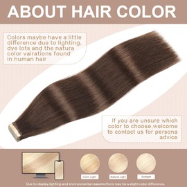 Tape in Hair Extensions Human Hair Dark Brown 22 Inch 20Pcs Tape in Hair Extensions Tape Ins for Women Straight Invisible Seamless Remy Tape in Hair Extensions Human Hair